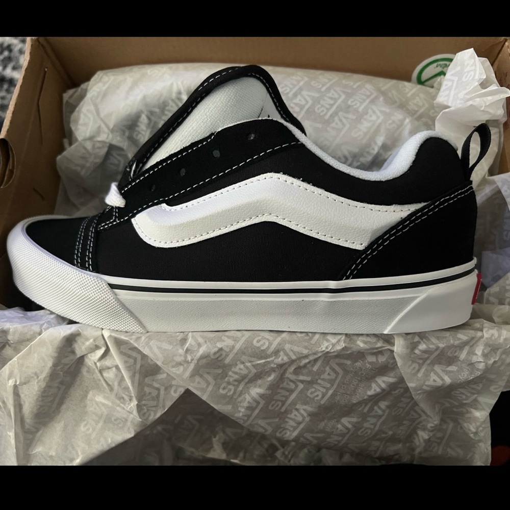 Vans Kids Classic Black and White Sneakers - Picture 2 of 5